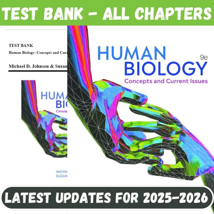 Test Bank for Human Biology Concepts and Current Issues, 9th Edition by Johnson-Pass Test Bank