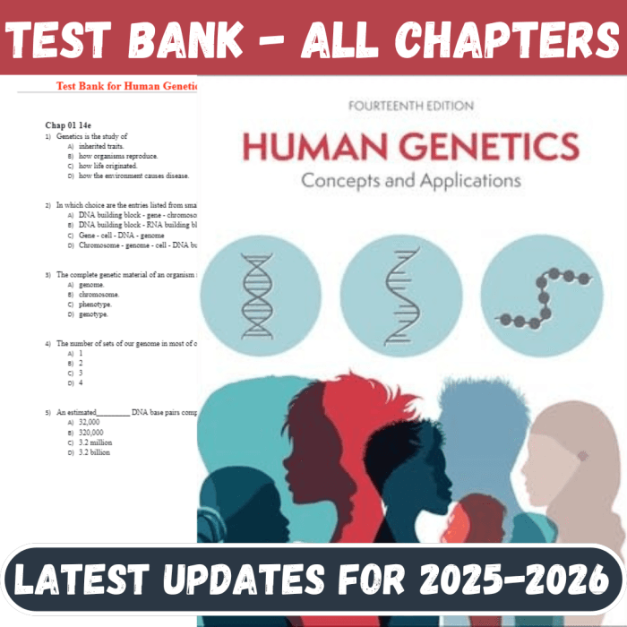 Test Bank for Human Genetics Concepts and Applications, 14th Edition by Lewis-Pass Test Bank