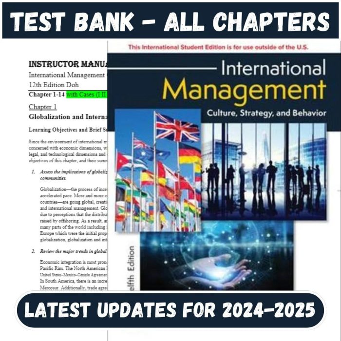 Test Bank for International Management 12th Edition by Doh-Pass Test Bank