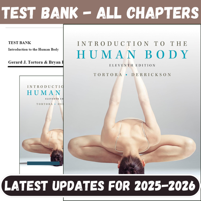Test Bank for Introduction to the Human Body, 11th Edition by Tortora-Pass Test Bank