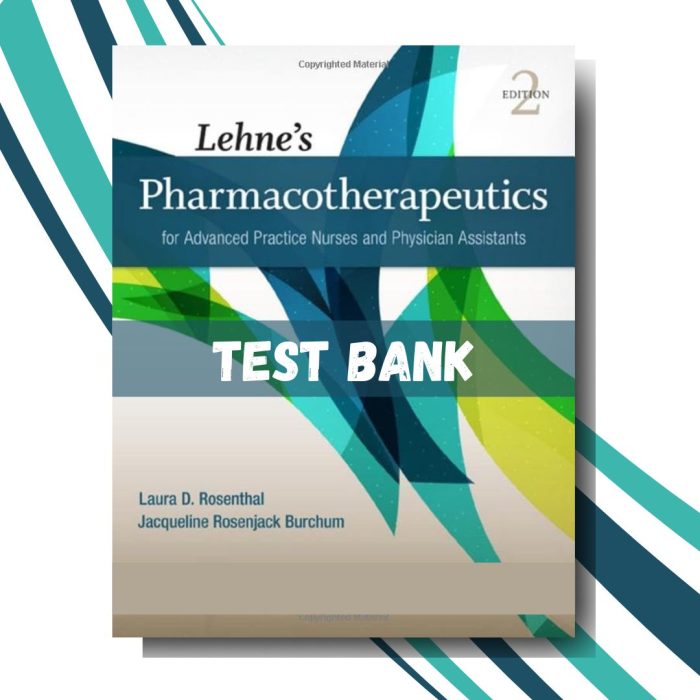 Test Bank for Lehnes Pharmacotherapeutics for Advanced Practice Nurses and Physician Assistants, 2nd Edition (By Rosenthal)-Pass Test Bank