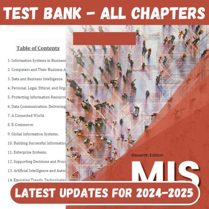 Test Bank for Management Information Systems, 11th Edition by Hossein Bidgoli-Pass Test Bank