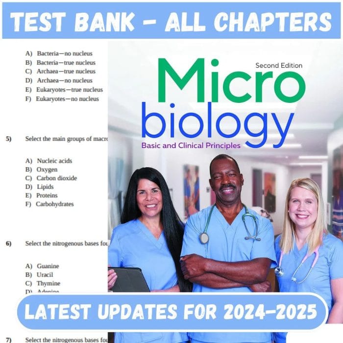 Test Bank for Microbiology: Basic and Clinical Principles, 2nd Edition by Lourdes P. Norman-Pass Test Bank