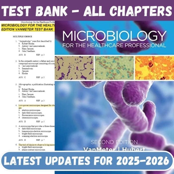 Test Bank for Microbiology for the Healthcare Professional 2nd Edition by VanMeter-Pass Test Bank
