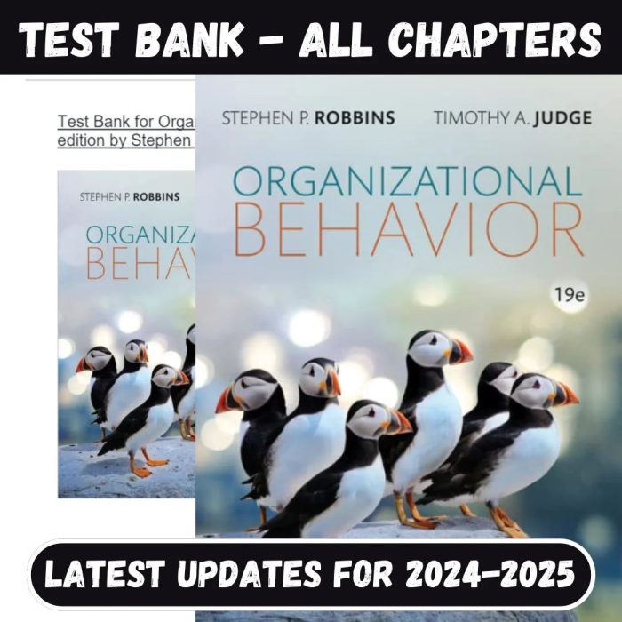 Test Bank for Organizational Behavior, Global 19th Edition by Robbins-Pass Test Bank