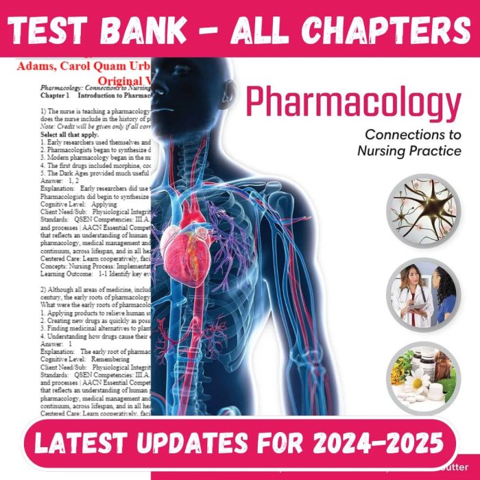 Test Bank for Pharmacology Connections to Nursing Practice 5th Edtion by Michael Adams-Pass Test Bank