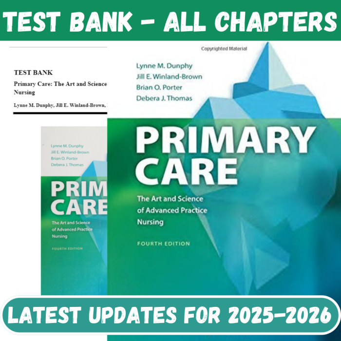 Test Bank for Primary Care-The Art and Science of Advanced Practice Nursing, 4th Edition By Dunphy-Pass Test Bank