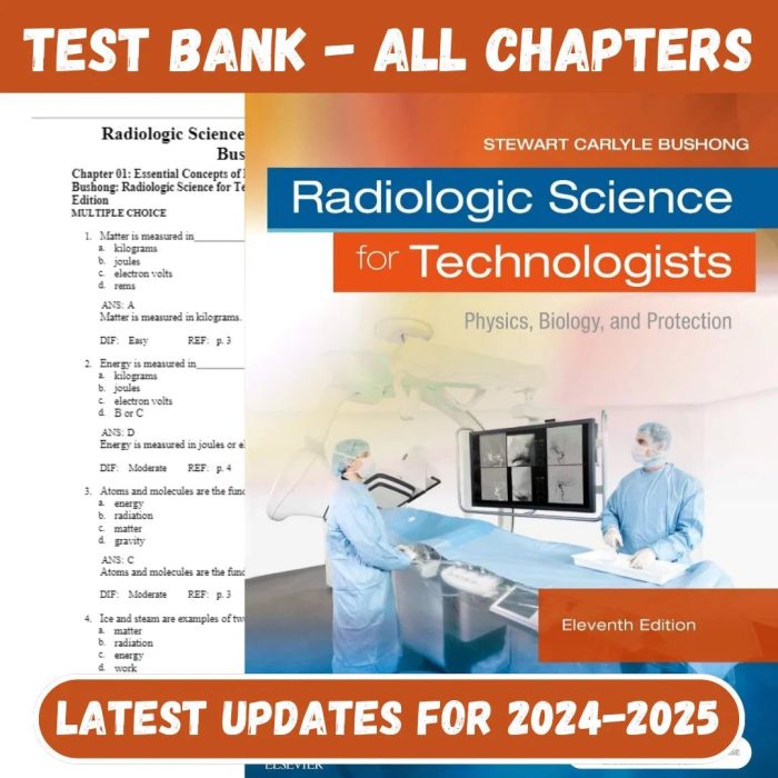 Test Bank for Radiologic Science for Technologists: Physics, Biology, and Protection 11th Edition by Stewart-Pass Test Bank