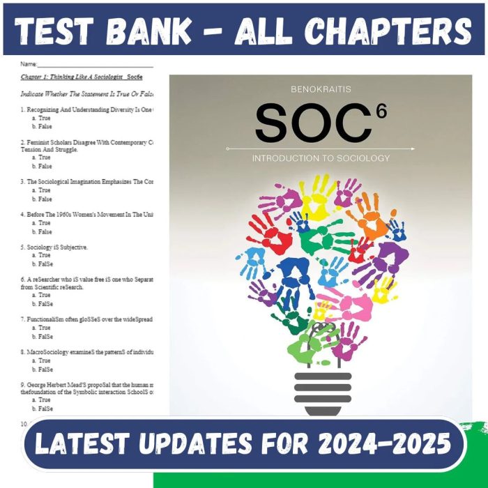 Test Bank for SOC 6th Edition by Benokraitis-Pass Test Bank