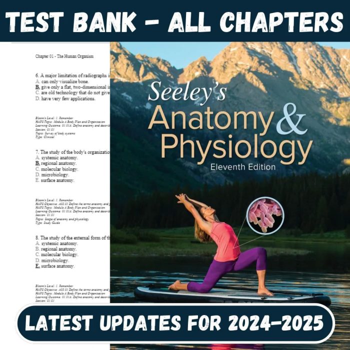 Test Bank for Seeley’s Essentials of Anatomy and Physiology 11th Edition by VanPutte-Pass Test Bank