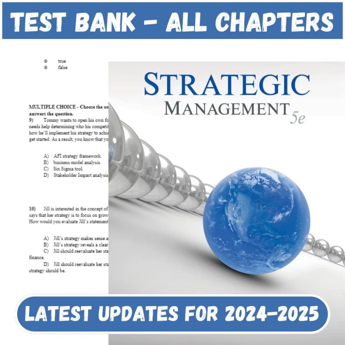 Test Bank for Strategic Management 5th Edition by Rothaermel-Pass Test Bank