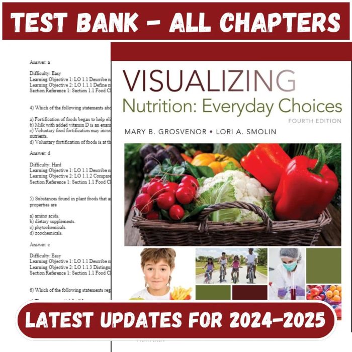 Test Bank for Visualizing Nutrition Everyday Choices 4th Edition by Grosvenor-Pass Test Bank