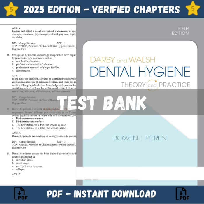 Test bank – Darby and Walsh Dental Hygiene 5th Edition (Jennifer A Pieren, 2019)-Pass Test Bank