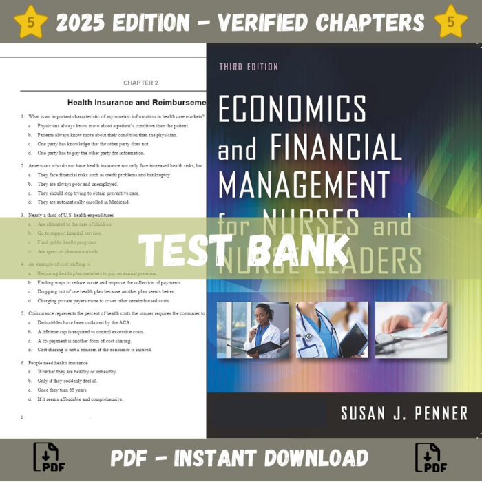 Test bank – Economics and Financial Management for Nurses and Nurse Leaders 3rd Edition (Susan Penner, 2016)-Pass Test Bank