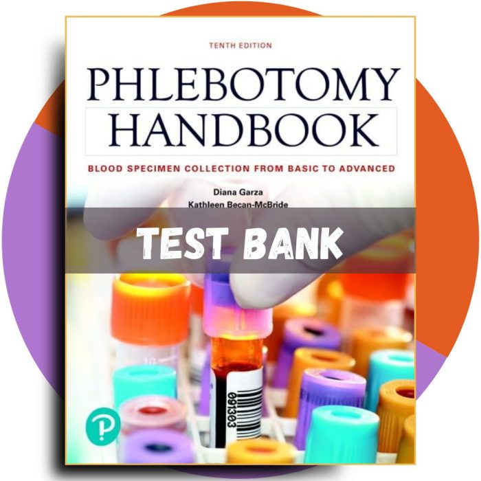 Test bank For Phlebotomy Handbook Blood Specimen Collection from Basic to Advanced 10th Edition (Garza, 2018)-Pass Test Bank