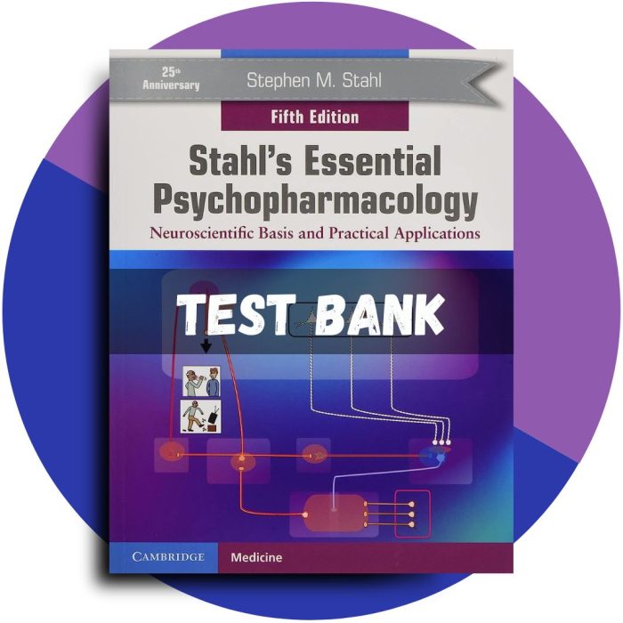 Test bank For Stahl’s Essential Psychopharmacology Neuroscientific Basis and Practical Applications 5th Edition (Stahl, 2022)-Pass Test Bank