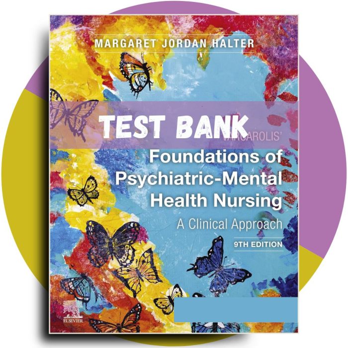 Test bank For Varcarolis’ Foundations of Psychiatric Mental Health Nursing, 9th Edition (Halter, 2022)-Pass Test Bank