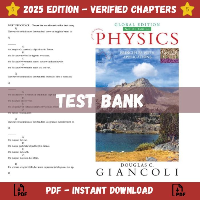 Test bank – Physics Principles with Applications 7th Edition (Giancoli, 2018)-Pass Test Bank