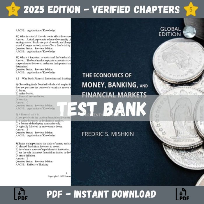 Test bank – The Economics of Money, Banking and Financial Markets 13th Edition (Mishkin, 2021)-Pass Test Bank