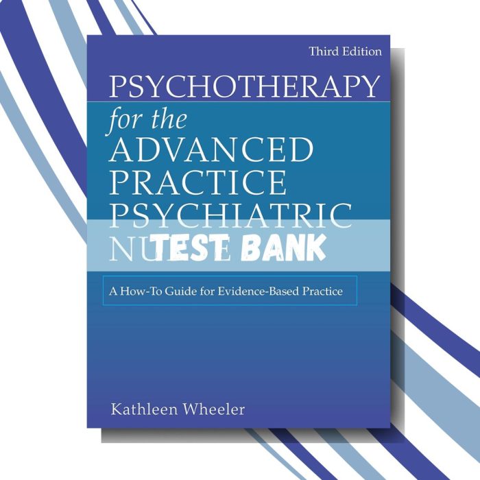 Test bank for Psychotherapy for the Advanced Practice Psychiatric Nurse 3rd Edition (Wheeler)-Pass Test Bank
